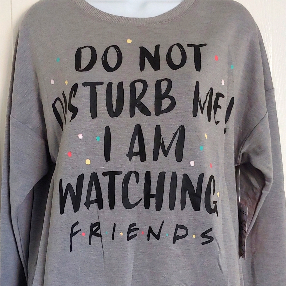 New friends sleepwear long sleeve, grey size small (4-6)